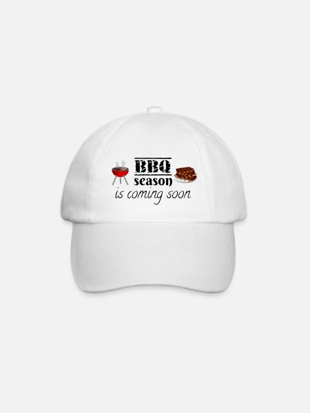 Die Grillsaison kommt bald. - Baseballkappe - Weiß/Weiß