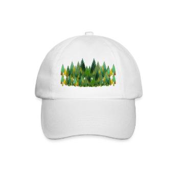 trees and trees and trees - Baseballkappe - Weiß/Weiß - Vorne