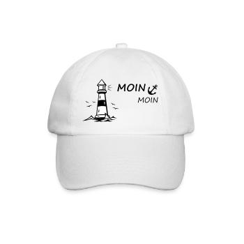 Moin Moin - Baseballkappe - Weiß/Weiß - Vorne