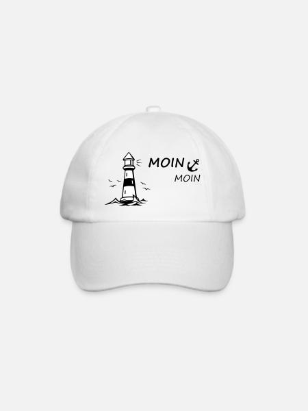 Moin Moin - Baseballkappe - Weiß/Weiß