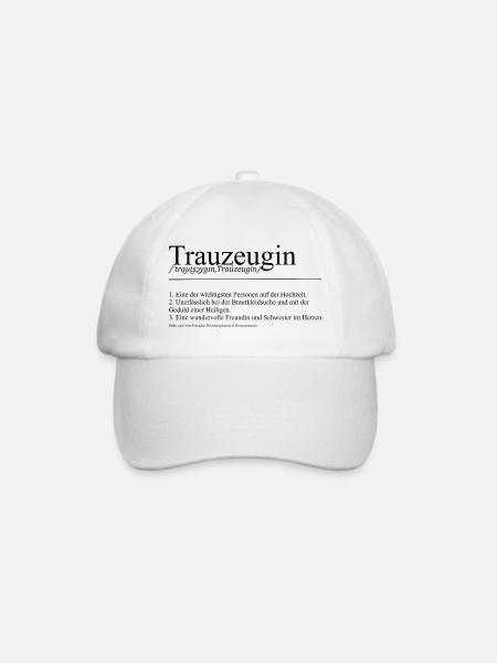 Trauzeugin Definition Hochzeit Team Bride Geschenk - Baseballkappe - Weiß/Weiß