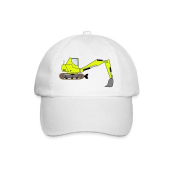Bagger Digger - Baseballkappe - Weiß/Weiß - Vorne