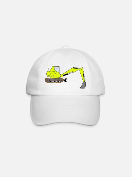 Bagger Digger - Baseballkappe - Weiß/Weiß