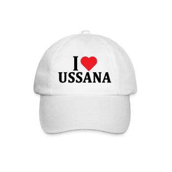 T-shirt Io amo Ussana t-shirt Sardegna - Baseballkappe - Weiß/Weiß - Vorne