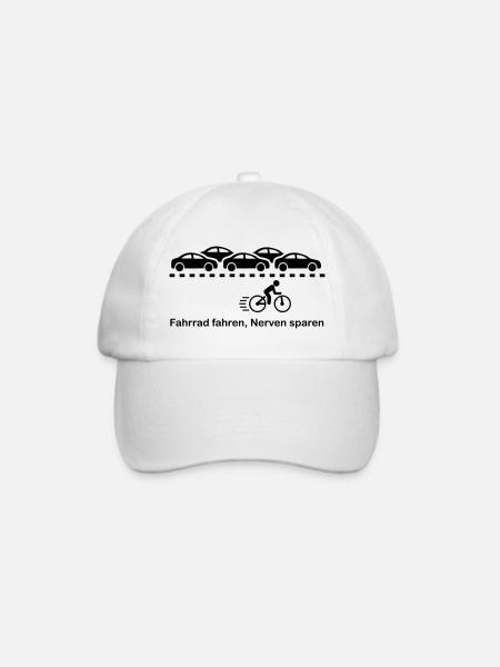 Fahrrad - Baseballkappe - Weiß/Weiß