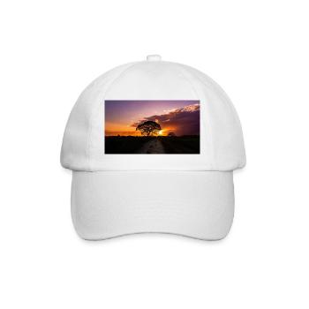 Sonnenuntergang in Venezuela - Baseballkappe - Weiß/Weiß - Vorne