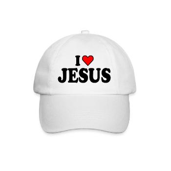 I love jesus - Baseballkappe - Weiß/Weiß - Vorne