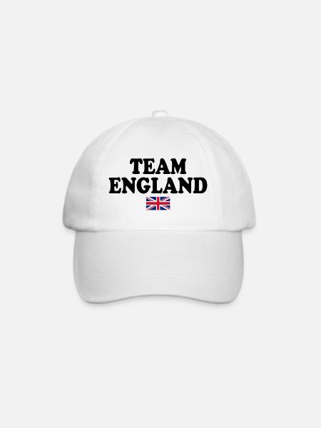 England - Baseballkappe - Weiß/Weiß