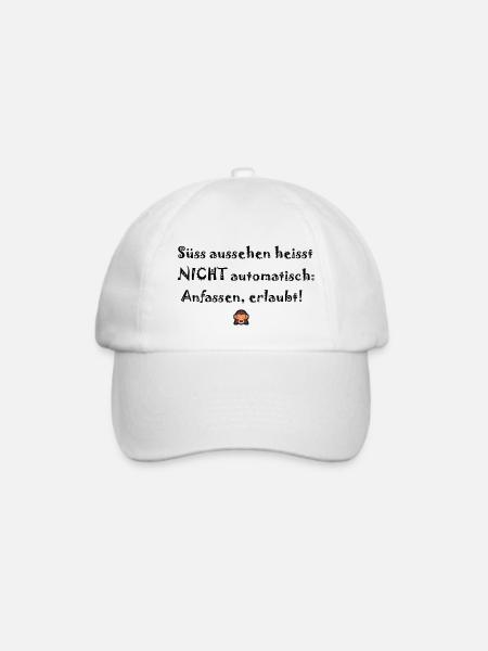 nicht anfassen, don`t touch - Baseballkappe - Weiß/Weiß