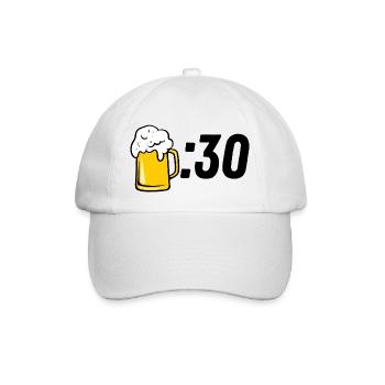 Bier :30 - Baseballkappe - Weiß/Weiß - Vorne