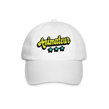 Animateur Design - Baseballkappe - Weiß/Weiß - Vorne