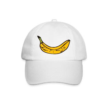 Banane - Baseballkappe - Weiß/Weiß - Vorne