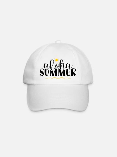 aloha summer - Baseballkappe - Weiß/Weiß