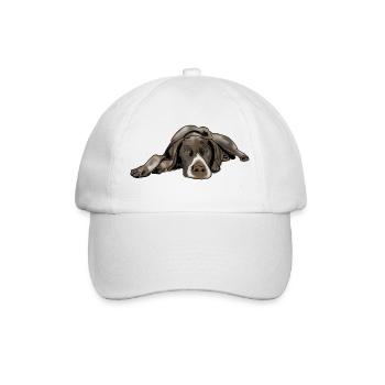 Pointer Deutsch Kurzhaar - Baseballkappe - Weiß/Weiß - Vorne
