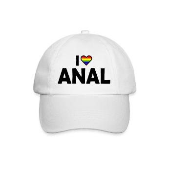 I love anal - Baseballkappe - Weiß/Weiß - Vorne