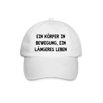 Körper Bewegung - Baseballkappe - Weiß/Weiß - Vorne