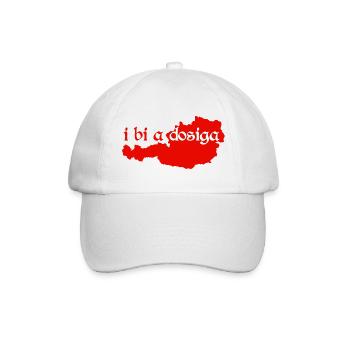 i bi a Dosiga - ich bin ein Einheimischer, Dialekt - Baseballkappe - Weiß/Weiß - Vorne