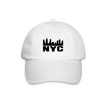 NYC New York USA America - Baseballkappe - Weiß/Weiß - Vorne