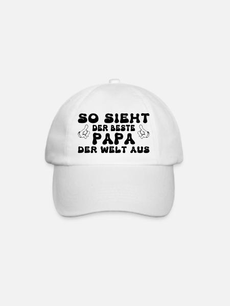 Vatertag Geburtstag Vater Männer Papa Geschenk - Baseballkappe - Weiß/Weiß