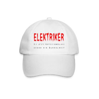 Elektriker Handwerker Design - Baseballkappe - Weiß/Weiß - Vorne