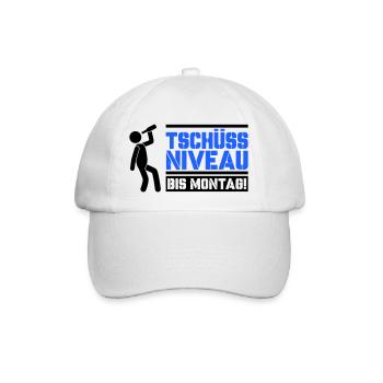 tschüss niveau - Baseballkappe - Weiß/Weiß - Vorne