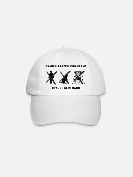 Frauen Ratten Finanzamt - Baseballkappe - Weiß/Weiß