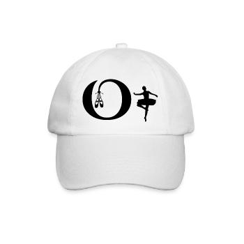 Buchstabe o Ballerina - Baseballkappe - Weiß/Weiß - Vorne
