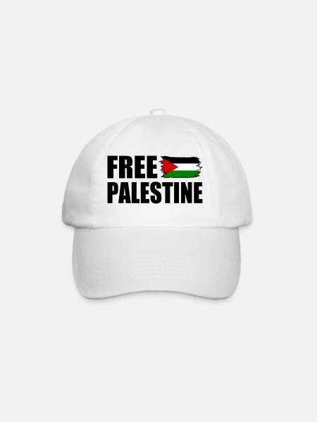 Free palestine - Baseballkappe - Weiß/Weiß