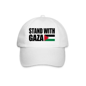 Stand with gaza - Baseballkappe - Weiß/Weiß - Vorne