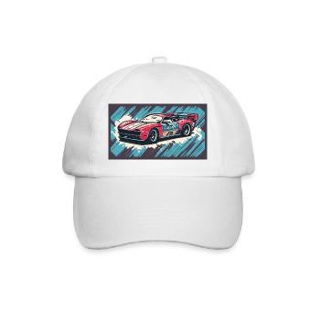Racecar Red-Blue - Baseballkappe - Weiß/Weiß - Vorne