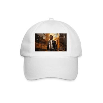 Business Man in the Wall Street - Baseballkappe - Weiß/Weiß - Vorne