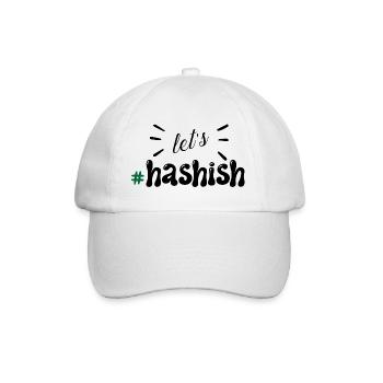 Lasst Haschisch schisch - Baseballkappe - Weiß/Weiß - Vorne