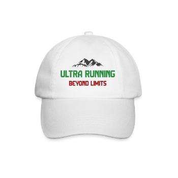 Ultra Running - Jenseits der Grenzen - Baseballkappe - Weiß/Weiß - Vorne