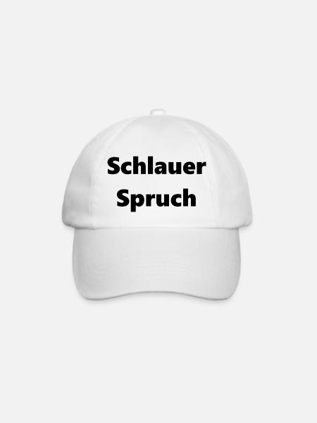 Schlauer Spruch - Baseballkappe - Weiß/Weiß