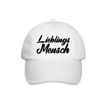 lieblings mensch - Baseballkappe - Weiß/Weiß - Vorne
