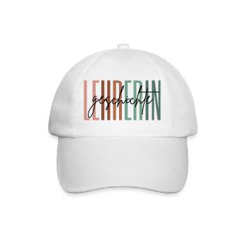 Lehrerin Geschichte Geschichtslehrerin Geschenk - Baseballkappe - Weiß/Weiß - Vorne