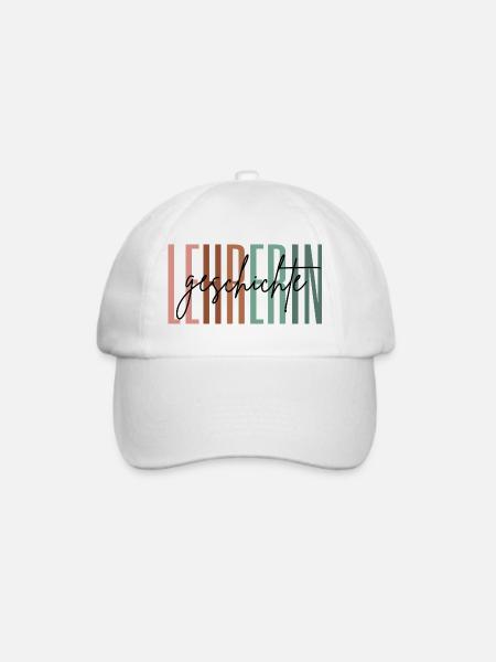 Lehrerin Geschichte Geschichtslehrerin Geschenk - Baseballkappe - Weiß/Weiß