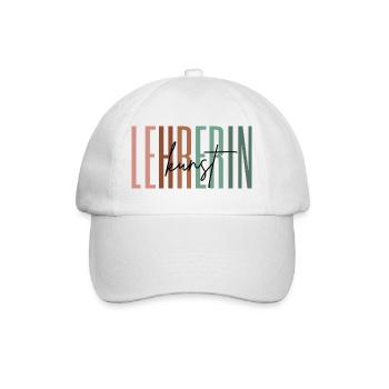 Lehrerin Kunst Kunstlehrerin Schule Geschenk - Baseballkappe - Weiß/Weiß - Vorne
