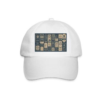 vintage retro designs - Baseballkappe - Weiß/Weiß - Vorne