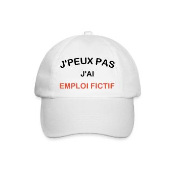 Ich kann nicht, ich habe einen fiktiven Job - Baseballkappe - Weiß/Weiß - Vorne