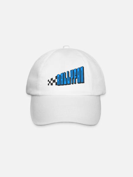 Rallyfan blau schwarz - Baseballkappe - Weiß/Weiß