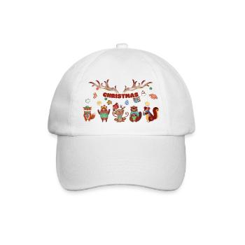 5 niedliche Tierchen - Baseballkappe - Weiß/Weiß - Vorne