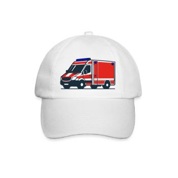 Krankenwagen - Baseballkappe - Weiß/Weiß - Vorne