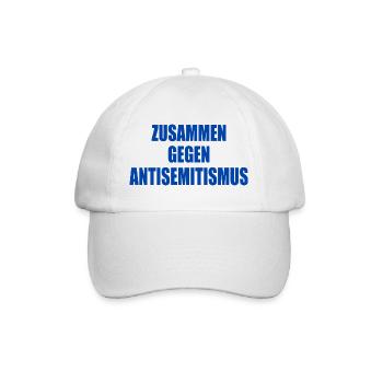 zusammen gegen antisemitismus - Baseballkappe - Weiß/Weiß - Vorne