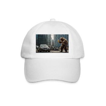 Bär Apokalypse Bier - Baseballkappe - Weiß/Weiß - Vorne