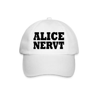 Alice nervt - Baseballkappe - Weiß/Weiß - Vorne