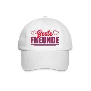 beste freunde - Baseballkappe - Weiß/Weiß - Vorne
