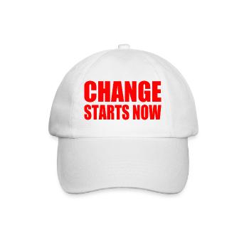 Change starts now - Baseballkappe - Weiß/Weiß - Vorne