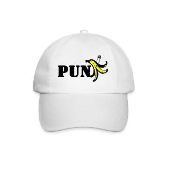 Punk Banane The Monkey Dance - Baseballkappe - Weiß/Weiß - Vorne