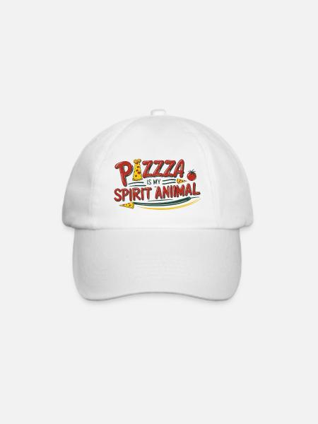 Pizza lover - Baseballkappe - Weiß/Weiß